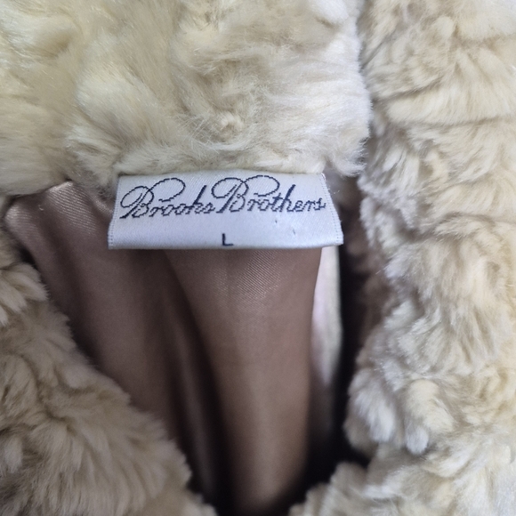 Brooks Brothers Cotton Faux Fur Coat Size L - Picture 11 of 16